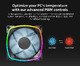 вентилатор RX120 PWM, REVERSE Fan, 120mm, ARGB, Black