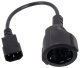 Cable Power Ext IEC 320 C14 / SCHUKO F 0.2m 16A Black - CE002-CU1.5mm-0.2m