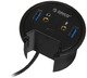 Desktop grommet hole multifunction HUB, Type C/A, Audio - DESK-2U1C-V1-BK