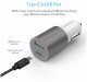 Charger Car 12V-24V - TYPE C + USB silver - UCF-2U