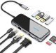 докинг станция Type-C Docking Station Power Distribution 3.0 87W - HDMI, Type-C x 1, USB3.0 x 2, USB 2.0 x 2, LAN, SD/TF, VGA - TFGHB