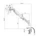 Стойка за монитор Monitor Mount - GL731 Aluminuim Black - 1 Monitor, Gas Lifter, 2 x USB3.0 - MA-GL731-U3-BK