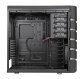 Case Big Tower Colossus RED / BLUE LED - black