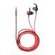Earphones Sports RS1 - Metal Black with Mic - SOUNDPLUS-RS1-RD