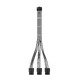 Custom Sleeved Modding Cable Black - 3 x PCIe 8-pin to 12VHPWR - FM3-B-BK