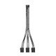 Custom Sleeved Modding Cable Black - 3 x PCIe 8-pin to 12VHPWR - FM3-B-BK