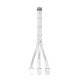 Custom Sleeved Modding Cable White - 3 x PCIe 8-pin to 12VHPWR - FM3-B-WH