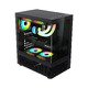 кутия Case ATX - MIKU Mi7-A Black - Reversed fans included