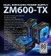 Захранване PSU 600W 80+ Blue Led Fan 140mm - ZM-600TX