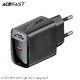 Универсално зарядно за стена Charger Wall GaN PD30W - A102 - USB-C x 1, Black