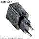 Универсално зарядно за стена Charger Wall GaN PD30W - A102 - USB-C x 1, Black