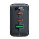Универсално зарядно за стена Charger Wall GaN PD65W - A41 - USB-C x 2, USB-A x 1, Black