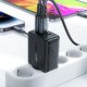 Универсално зарядно за стена Charger Wall GaN PD65W - A41 - USB-C x 2, USB-A x 1, Black