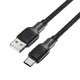 Кабел USB-A to USB-C Cable 3A 1.2m - C10-04 - Black