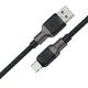 Кабел USB-A to USB-C Cable 3A 1.2m - C10-04 - Black