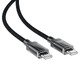 Кабел USB-C to USB-C Cable 60W Stainless steel in transparent shell 1.2m - C12-03 - Black