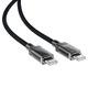 Кабел USB-C to USB-C Cable 60W Stainless steel in transparent shell 1.2m - C12-03 - Black