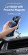 Стойка за телефон за кола Car phone holder - Metal, Magnetic Ring, 360 deg - D20 - Grey