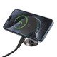 Зареждаща стойка за телефон за кола Car phone holder - MAG-Charging 15W, Metal, Magnetic Ring, 360 deg, Foldable  - D30 - Black
