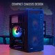 Case mATX - CS-109-G-BK-v1 - FRGB, Tempered Glass
