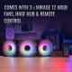 комплект вентилатори Fan Pack 3-in-1 3x120mm - Mirage 12 Pro - Addressable RGB with Hub, Remote - ACF3-MR10227.11