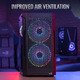 Case mATX - Trinity Mini-G-BK-v3 - 3 fans included, Tempered Glass