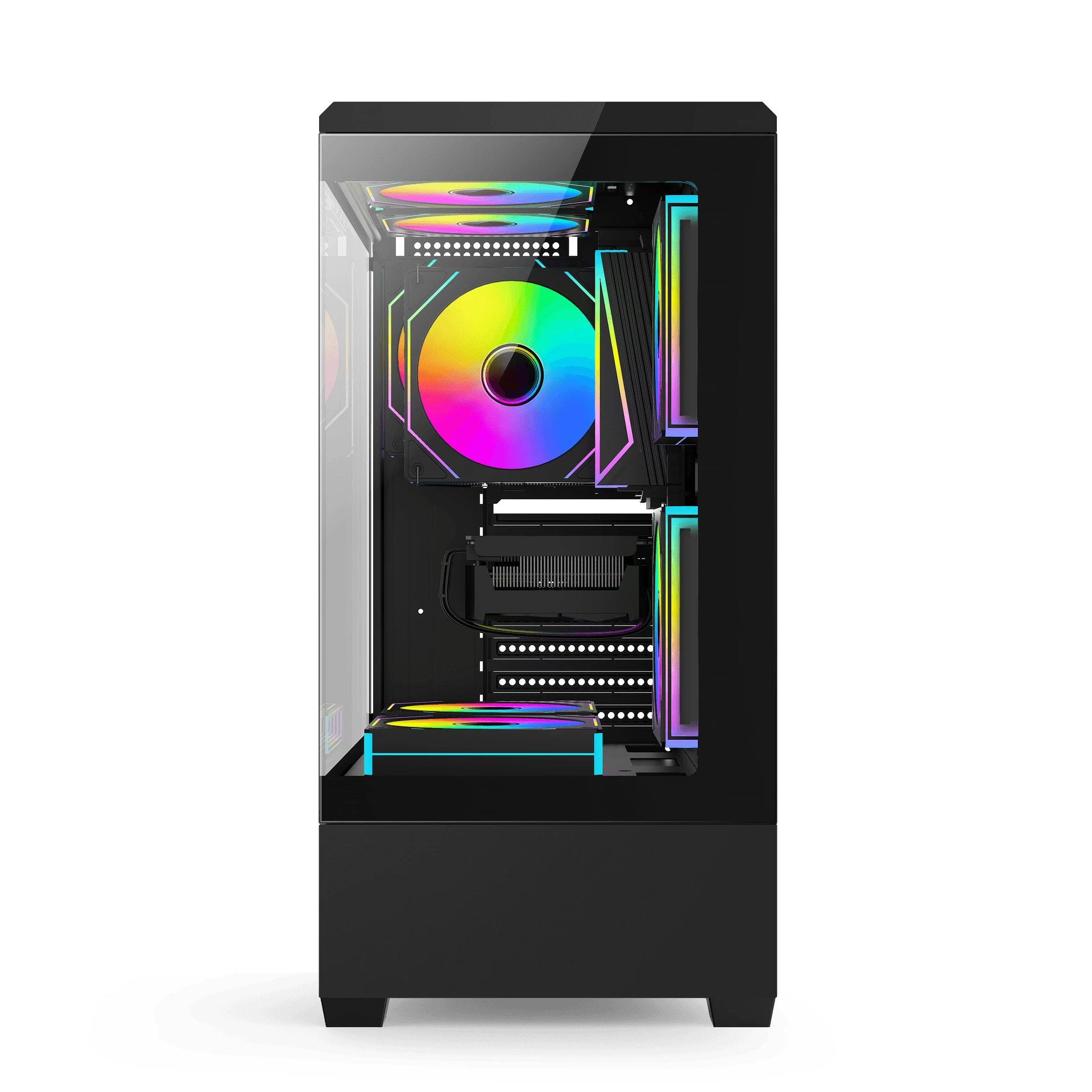 кутия Case ATX - C365 Black - 3 x 120 mm A-RGB fans included