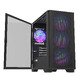 AIR 100 ARGB, Micro ATX Case, TG, 4x120mm ARGB Fans, Black