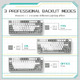 Gaming Mechanical Keyboard AK820 - AS Red Switch [Linear] (English US), Gray White, White Light