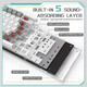 Gaming Mechanical Keyboard AK820 - AS Red Switch [Linear] (English US), Gray White, White Light