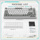 Gaming Mechanical Keyboard AK820 - AS Red Switch [Linear] (English US), Gray White, White Light