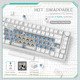 Gaming Mechanical Keyboard AK820 - Blue Switches [Tactile] (English US), White, Blue Light