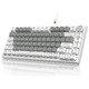Gaming Mechanical Keyboard AK820 - Mille feuille Yellow Switches [Linear] (English US), White Gray, White Light