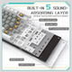 Gaming Mechanical Keyboard AK820 - Mille feuille Yellow Switches [Linear] (English US), White Gray, White Light