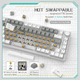 Gaming Mechanical Keyboard AK820 - Mille feuille Yellow Switches [Linear] (English US), White Gray, White Light
