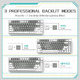 Gaming Mechanical Keyboard AK820 - Mille feuille Yellow Switches [Linear] (English US), White Gray, White Light