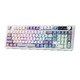 Wireless Gaming Mechanical Keyboard AK980 V2 - Maillard Switch [Linear] (English US), Purple, White