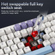 геймърска механична клавиатура Wireless Gaming Mechanical Keyboard AK980 V2 - Gift Switch [Linear] (English US), Black, Gray