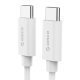 Cable - Type-C to Type-C - 3A, white, 1m - BCU-10