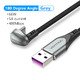 Кабел USB 3.1 Type-C / USB 2.0 AM - 1M Black U-Shaped, Aluminum Alloy 5A - COHHF