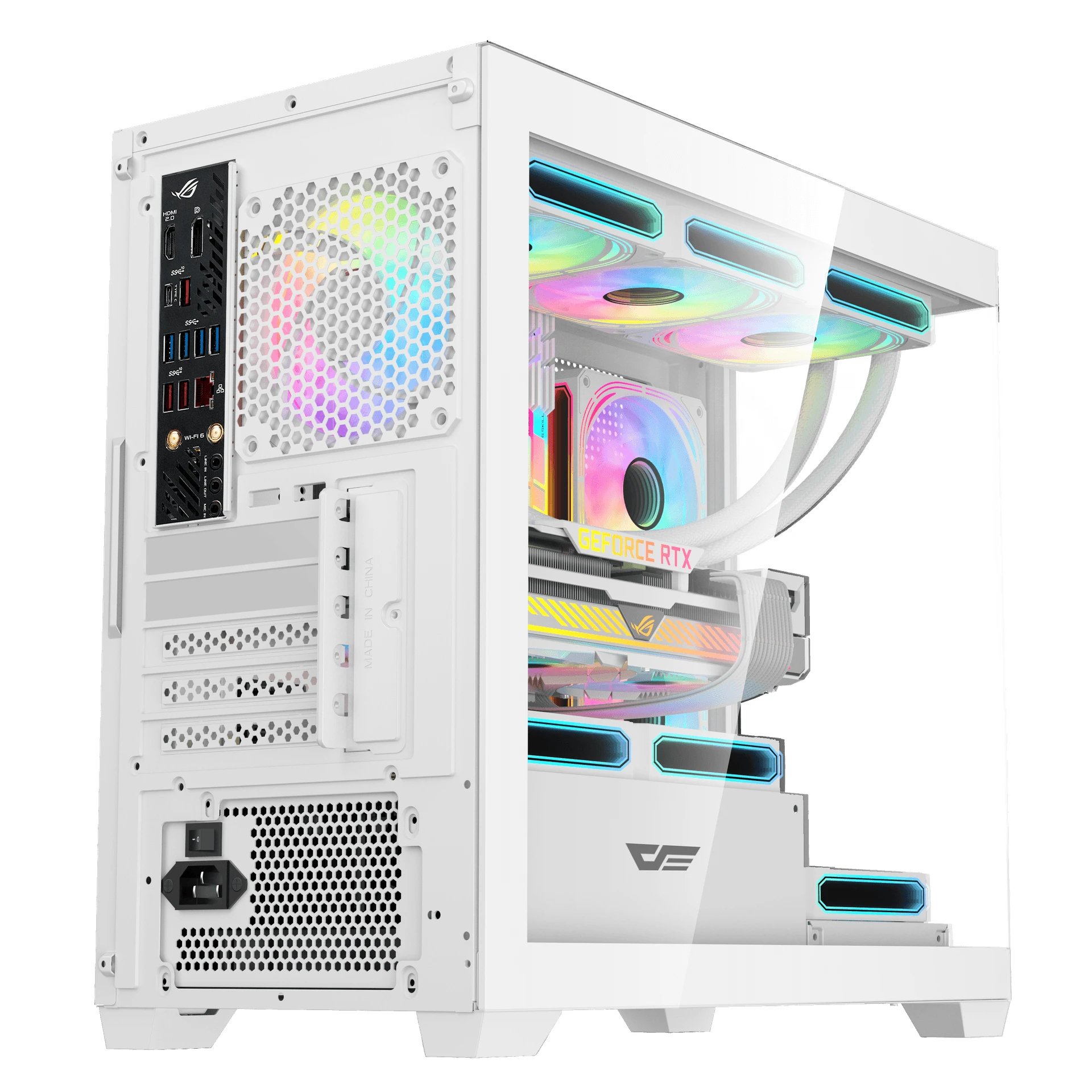кутия Case mATX - DS900M White - 6 x 120 mm Infinity Mirror A-RGB кутия Case mATX - DS900M White - 6 x 120 mm Infinity Mirror A-RGB