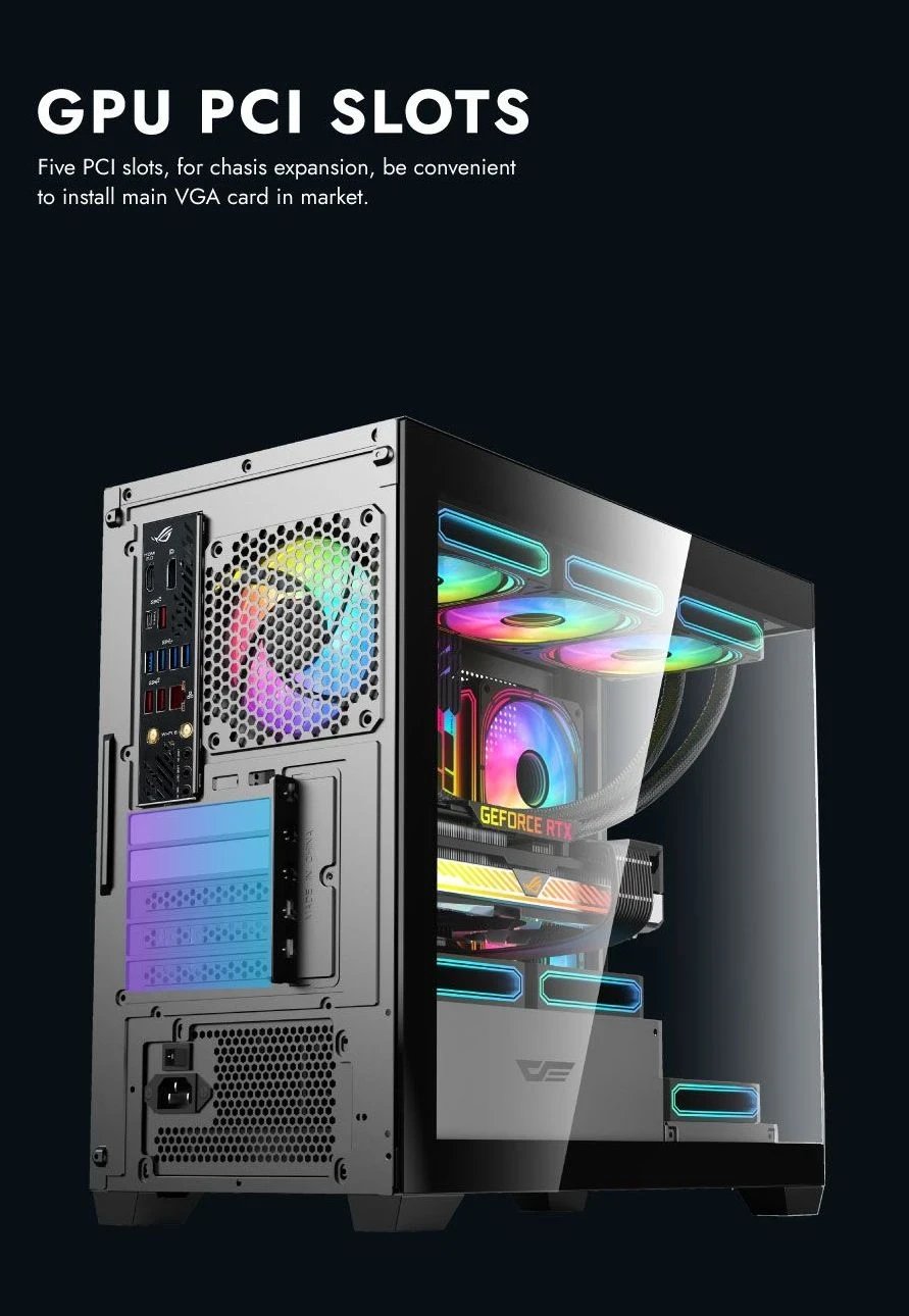 кутия Case mATX - DS900M White - 6 x 120 mm Infinity Mirror A-RGB кутия Case mATX - DS900M White - 6 x 120 mm Infinity Mirror A-RGB