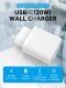бързо зарядно Fast Charger Wall - QC4.0, PD3.0 Type-C, 20W White - FADW0