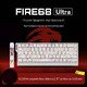 Professional Gaming Mechanical Keyboard FIRE 68 ULTRA - 8K, Gateron Magnetic Jade Switches - White Countour
