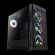 кутия Case E-ATX - ATHENA M3 Black - USB-C, 4 x 120 mm A-RGB, Mesh, Tempered Glass