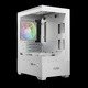 кутия Case mATX - AURA GC9M White - 3 x 120 mm A-RGB, Tempered Glass