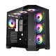 Case ATX - HYPE-A Black - 4 x 120 mm Addressable RGB fans