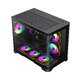 кутия Case mATX - HYPE-M Black - 3 x 120 mm Addressable RGB fans