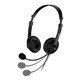 слушалки с микрофон Headset HS-230U - USB, Mic, Black