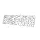 Slim Keyboard SlimStar 126 White - Copilot, Low profile Chocolate